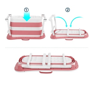 Vasca <span class=keywords><strong>da</strong></span> <span class=keywords><strong>Bagno</strong></span> Portatile Pieghevole <span class=keywords><strong>da</strong></span> 125 CM per Adulti e Bambini con Doppio Scarico - Product Image 4