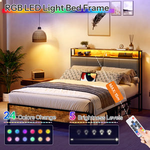 Оптовая продажа, современный дизайн, деревянная основа для кровати с металлическим каркасом, односпальная/двухместная/полная/двухместная/двуспальная/Королевский каркас для спальни - Product Image 3