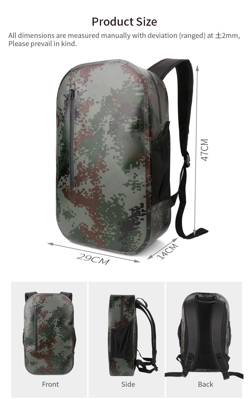 New Design Outdoor Waterproof Backpack Factory Custom Zipper Dry Bag Backpack
