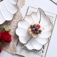 Canni — assiette à fruits en céramique, plateau de fruits de Restaurant, alimentation électrique en feuilles