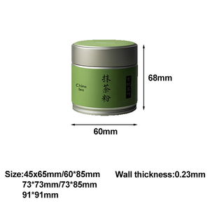 Chất Lượng Cao Hộp Kim Loại Cho Trà Biểu Tượng Tùy Chỉnh Khắc 30G 50G 60G 80G 100G Đầy Màu Sắc Vòng Kim Loại Tinplate Matcha Lưu Trữ <span class=keywords><strong>Tin</strong></span> Có Thể - Product Image 2