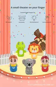 ของเล่น YD Cross-border Guangdong หุ่นนิ้วมือเด็กทารกของเล่นไดโนเสาร์ของเล่นสัตว์พลาสติกหวายจำลองสำหรับเด็กอนุบาลขายส่ง - Product Image 6