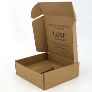 Boîte d'expédition en carton kraft personnalisée, boîte d'emballage en carton ondulé pour flacon de parfum, emballage cadeau avec logo personnalisé - Product Image 2