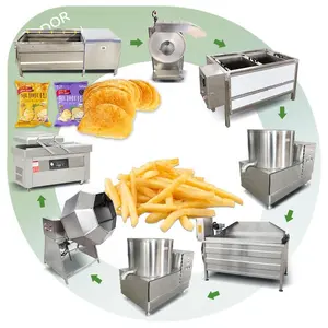 Machine de fabrication de pommes de terre frites, Semi-automatique, Production à petite échelle, ligne de produits, puces, prix