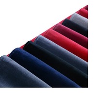 Tissu de canapé ignifuge en velours coupé, tissu de rideau en coton pur épaissi teint et enduit pour textiles de maison.