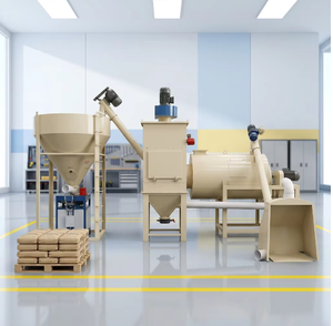 Usine de mortier sec simple et compacte de petite capacité 1-5t/h, machine de fabrication d'adhésif pour carrelage, <span class=keywords><strong>prix</strong></span> usine pour la production de mastic mural - Product Image 3