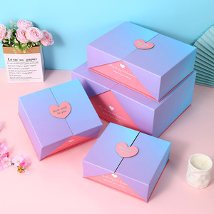 Kotak Hadiah Kreatif Grosir Model Pintu Ganda Warna Gradasi Cinta untuk Hari Valentine, Pernikahan, dan Hadiah Pendamping - Product Image 2