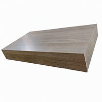 Panneau OSB (Oriented Strand Board) en mélamine à grain droit en chêne gris pour cadre d'armoire et décoration de cloisons intérieures