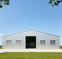 Bâtiment d'entrepôt préfabriqué en structure d'acier, atelier industriel, entrepôt agricole, grande portée, construction Q235 Q355