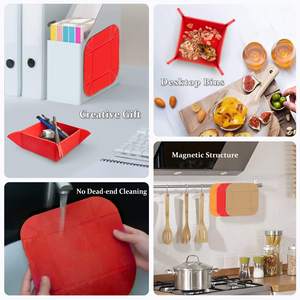 Bandeja de Silicona Plegable con Logotipo Personalizado, Tazón Magnético Plegable para Picnic, Plato Portátil para Camping, Regalo Promocional, Libre de BPA - Product Image 4