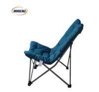 Chaise Saucer Pliante Rembourrée en Métal de Haute Qualité pour Extérieur, Confortable, Idéale pour le Camping, le Jardin, le Balcon, le Salon et la Cour