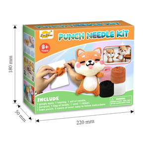 Kit de Démarrage pour Enfants : Adorable Poupée en Feutre de Laine DIY, Artisanat 3D, Animaux Tricotés Faits Main, Feutrage à l'Aiguille - Product Image 2