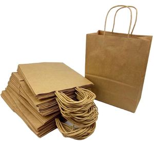 Wholesale Kraft Paper Gift <b>Bag</b> Brown Paper Bolsa De Navidad for Christmas Xmas Party 8 Color Flexo Supermarket Promotion - Product Image 5