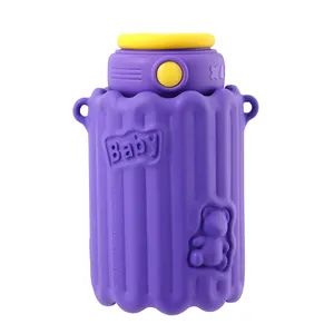 Free Sample 450 ml Insulated Stainless Steel School Children Drinking Cute Kids Water Bottle with EVA Sleeve