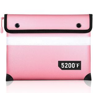 Sac à monnaie imperméable et ignifuge avec doublure en aluminium, pochette de rangement ignifuge sécurisée avec fermeture éclair pour documents et espèces - Product Image 1
