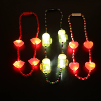 Collar de Cuentas de Mardi Gras de 46 Pulgadas con Luces LED Intermitentes para el Carnaval de Martes Grueso 2026