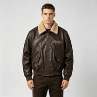 Veste en cuir pour homme sur mesure, col en fourrure, veste bomber oversize, veste varsity, veste d'hiver de haute qualité, coupe-vent, veste de course