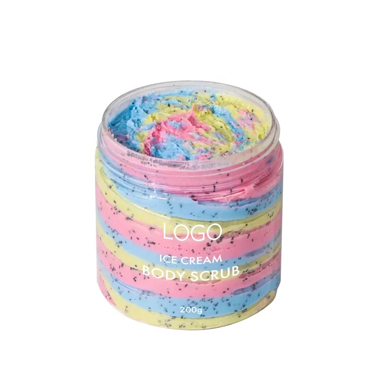 OEM Фирменная этикетка радужного мороженого, натуральный отшелушивающий крем для лица и тела, глубоко питающий крем для тела
