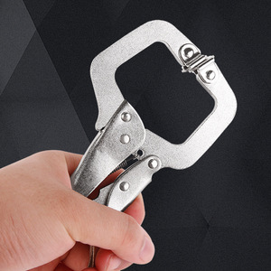 <b>C</b> Type Pliers 6 In Jaw Length Serrated Jaw 45 Steel Manual <b>Clamp</b> For Woodworking And Pipe Holding - Product Image 1