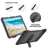 Étui noir magnétique transparent pour iPad Pro 11 pouces M4 2024, étui hybride TPU+PC avec emplacement pour stylet, cordon et béquille