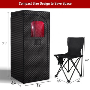 Sauna vapeur portable moderne en acrylique, tente de sauna à vapeur à commande informatique, chaise pliante, pour usage domestique, appartement, villa 1 - Product Image 6