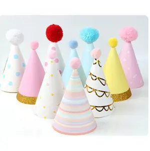 Bulk Pack of Vibrant Birthday Party Hats for Kids & Adults - Assorted Colors & Designs, 100 Pcs Set