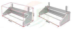 प्रयोगशाला डॉक्टर ब्लेड 250mm डॉक्टर ब्लेड के साथ कोटिंग मशीन फिल्म Coater