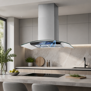 <span class=keywords><strong>Hotte</strong></span> aspirante électrique en acier inoxydable pour îlot de cuisine domestique, avec filtre à déflecteur de ventilation, 18-20m³/min - Product Image 4