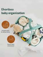 Grand Sac à Langer en Peluche Teddy Multifonctionnel Doux, Sac de Maternité de Voyage pour Mamans, Enfants et Bébé, Organisateur de Couches