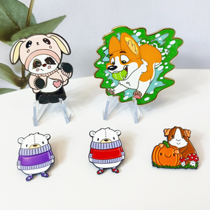 Épingles à revers en métal personnalisées, mignonnes, de style dessin animé, anime, vente en gros, épingles en émail dur de haute qualité, animaux - Product Image 5
