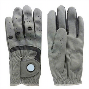 ถุงมือหนังแท้สำหรับตีกอล์ฟ MUDASSAR SPORTS GG/136 สำหรับผู้ชาย สายรัดข้อมือปรับได้ ปิดด้วยหัวเข็มขัด พร้อมตัวเลือกสกรีนโลโก้ สำหรับใช้งานทั่วไป - Product Image 1