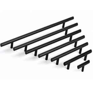 Màu đen ngăn kéo cửa xử lý đồ nội thất thép không gỉ t thanh cửa tủ kéo xử lý - Product Image 2