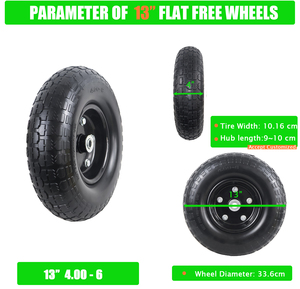 Solid Rubber <strong>Wheel</strong> <strong>for</strong> Beach Cart Hand <strong>Trolley</strong> Garden Trailer 4.00-6 Pu Foam Flat Free <strong>Wheels</strong> <strong>Trolley</strong> Tyre - Product Image 3