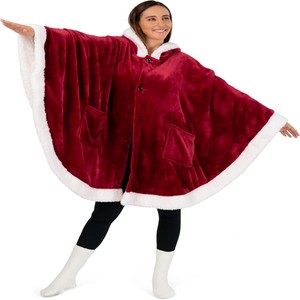 Couverture portable pour femmes adultes, poncho-couverture douillet en polaire avec capuche, châle super doux, couverture enveloppante pour le bureau - Product Image 4