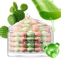 Crème Visage Bicolore au Collagène en Capsules Double Action Cactus Pore, Marque Blanche Personnalisée, 70g, Pour Tous Types de Peau, Usage Jour, OEM