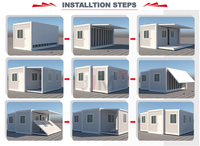 Maison conteneur pliable, extensible et modulable, préfabriquée en acier, micro-maison prête à l'emploi, respirante, garantie 5 ans, CE