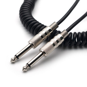 Câble Audio de remplacement de conception plus récente pour guitare basse 6.35/6.5 haut-parleur à cordon enroulé <span class=keywords><strong>Jack</strong></span> mâle avec Instrument blindé - Product Image 6