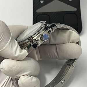 Orologio da Uomo alla Moda con Cassa in Acciaio Inossidabile da 40mm, Movimento al Quarzo VK63, <span class=keywords><strong>Calendario</strong></span>, Resistente all'Acqua 5 Bar, Lancette da 20mm, Vetro Trasparente - Product Image 3