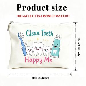 Bolsa de Regalo Versátil para Mujer, Bolsa de Cosméticos y Artículos de Aseo con Diseño Dental, Ideal para Mamá, Hijas y Amigas - Product Image 3
