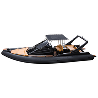 Bateau semi-rigide en fibre de verre de 32 pieds, tendeur RIB, yacht sportif haute vitesse, bateau pneumatique, croiseur avec toilettes, pour plongée et pêche, modèle 20, fabriqué en Chine