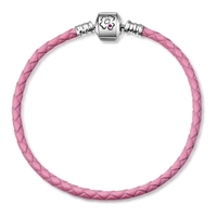 Bracelet à breloques fleur en argent sterling 925 personnalisé Ensemble de bracelets en cuir à chaîne fine et à maillons