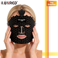 Masque facial LED ILUXRED 240 LED, 7 couleurs, thérapie par la lumière, appareil facial infrarouge, portable, en silicone, rechargeable pour le visage et le cou
