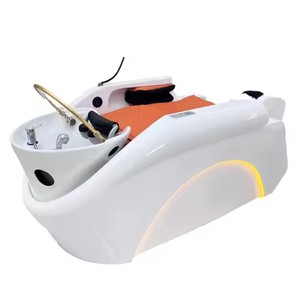 Cama de masaje eléctrica inteligente totalmente automática para el cuidado del cabello en salones de belleza, con función de inhalación de vapor y agua. - Product Image 5