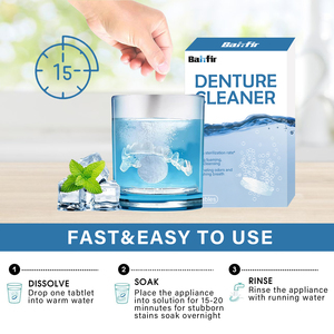 Comprimés nettoyants pour prothèses dentaires <span class=keywords><strong>Nouveau</strong></span> modèle pour l'hygiène buccale - Product Image 3