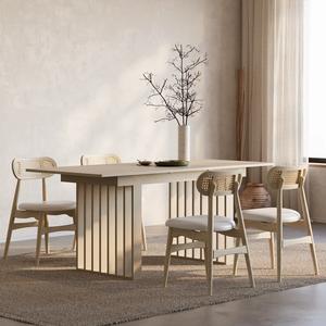 NOVA Ensembles de chaises de <span class=keywords><strong>table</strong></span> scandinaves Meubles de salle à manger en bois massif Tables de salle à manger extensibles rectangulaires en bois <span class=keywords><strong>Table</strong></span> de 4 6 8 places - Product Image 1