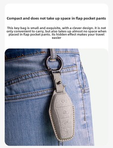 Étui de protection pour clés de voiture en cuir PU Biyadi, version sans cordon, étanche, antidérapant et résistant à l'usure - Product Image 5