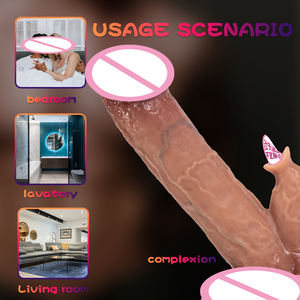 Venta al por mayor <span class=keywords><strong>23cm</strong></span> Super realista suave gran Consolador silicona ventosa vibrador pene juguetes sexuales anales multifunción correa en el pene - Product Image 5