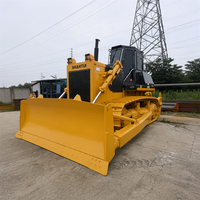 Excavatrice sur chenilles SHANTUI SD22 d'origine bien entretenue pour le nettoyage des fossés et les travaux d'entretien routier dans les zones rurales et les villes