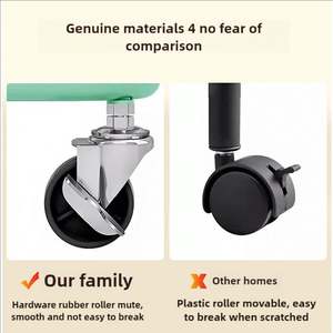 Multi-functional 3-Layer <b>Rolling</b> Trolley Storage Cart PP Mesh Basket Household Kitchen <b>Rack</b> for Food & Garage Use - Product Image 4