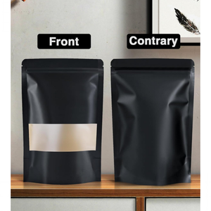 Bolsas de Papel Kraft Mate con Ventana y Cierre Hermético, Personalizables con Logotipo, <span class=keywords><strong>para</strong></span> Snacks, Palomitas, Frutos Secos y Alimentos <span class=keywords><strong>para</strong></span> Mascotas, Venta al Por Mayor - Product Image 3